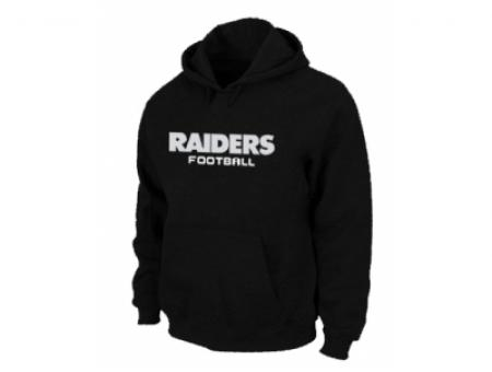Oakland Raiders Authentic font Pullover Hoodie Black