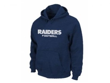 Oakland Raiders Authentic font Pullover Hoodie D.Blue
