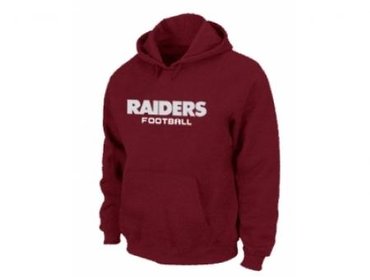 Oakland Raiders Authentic font Pullover Hoodie Red