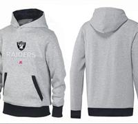 Oakland Raiders Critical Victory Pullover Hoodie Grey & Black