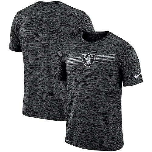 Oakland Raiders Nike Sideline Velocity Performance T-Shirt Heathered Black