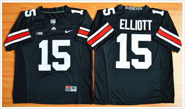 Ohio State Buckeyes #15 Ezekiel Elliott Black Limited Stitched NCAA Jersey