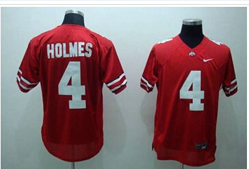 Ohio State Buckeyes #4 Santonio Holmes Red Stitched NCAA Jersey
