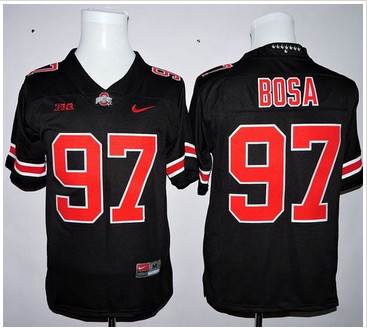 Ohio State Buckeyes #97 Joey Bosa Black(Red No.) Limited Stitched NCAA Jersey