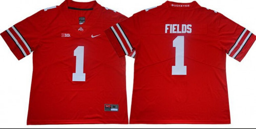 Ohio State Buckeyes 1 Justin Fields Limited College Football Red Jersey