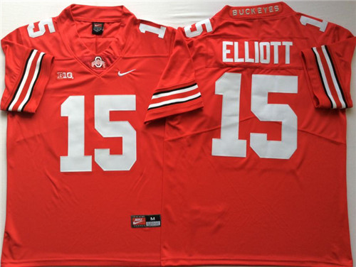 Ohio State Buckeyes 15 Ezekiel Elliott Red Nike College Football Jersey