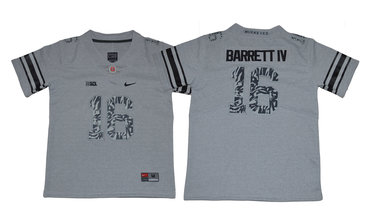 Ohio State Buckeyes 16 J.T. Barrett IV Gray Youth College Football Jersey