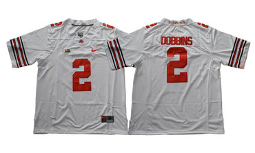 Ohio State Buckeyes 2 J.K. Dobbins White College Football Jersey