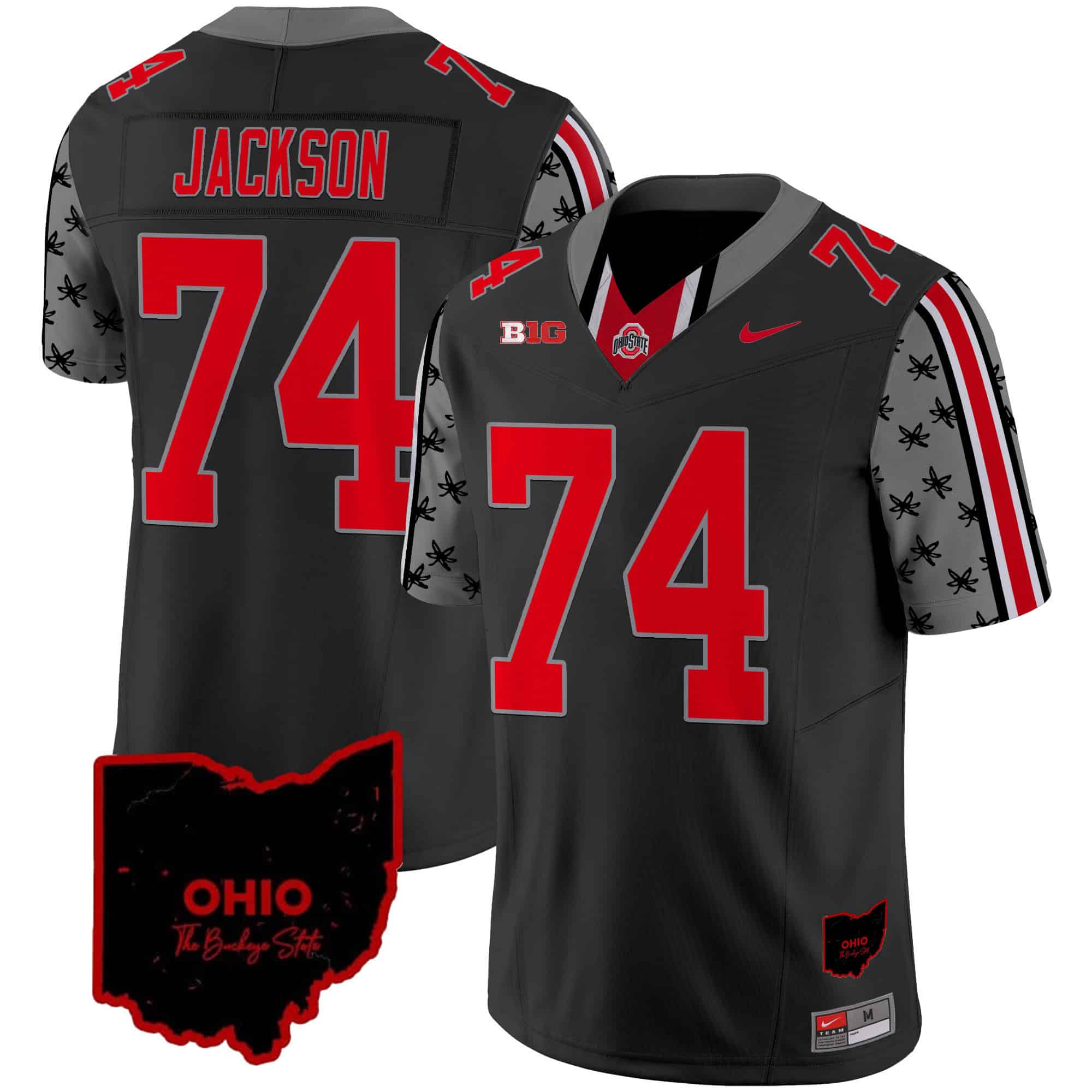 Ohio State Buckeyes 2024 Home Patch Vapor Limited  Football  Jersey – All Stitched Black #74 Donovan Jackson