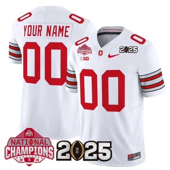 Ohio State Buckeyes 2026 Tunnel Vision National Champions Patch Vapor Limited Custom Jersey -   All Stitched
