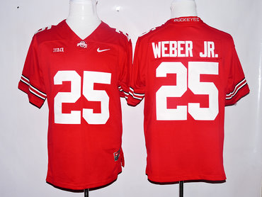 Ohio State Buckeyes 25 Mike Weber Jr. Red College Football Jersey