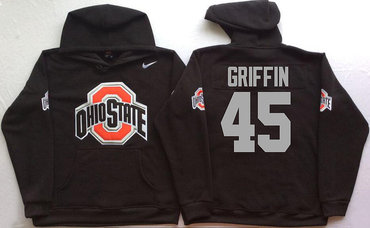 Ohio State Buckeyes 45 Archie Griffin Black Men's Pullover Hoodie