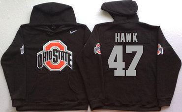 Ohio State Buckeyes 47 A.J. Hawk Black Men's Pullover Hoodie