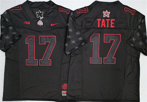 Ohio State Buckeyes Black #17 TATE