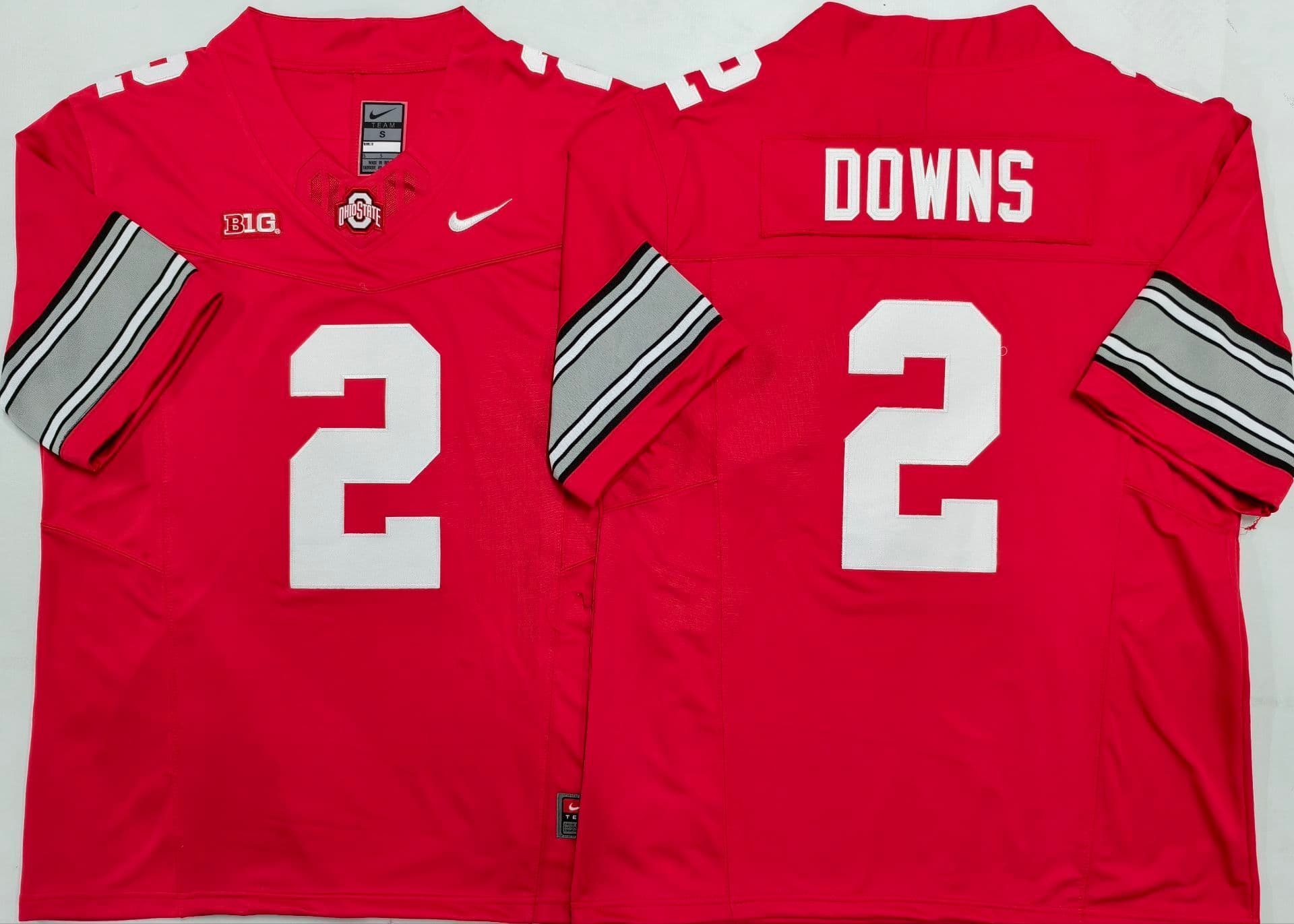 Ohio State Buckeyes Red # 2 DOWNS