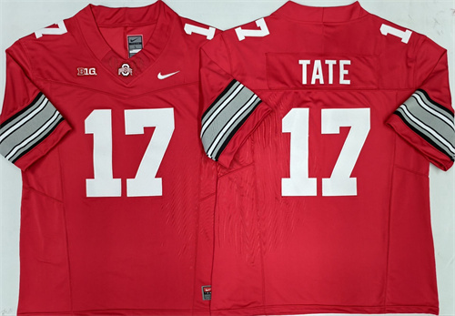 Ohio State Buckeyes Red #17 TATE