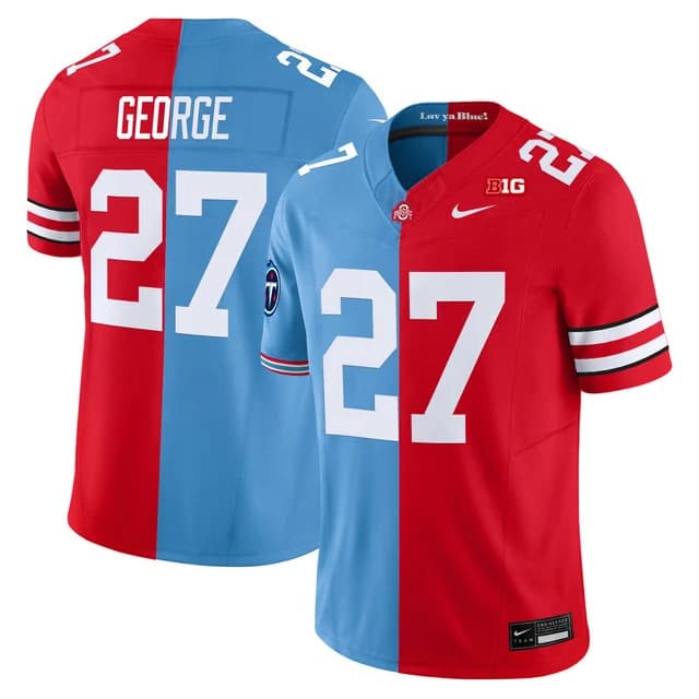 Ohio State Buckeyes Split Vapor Limited Jersey V2 - All Stitched Eddie George