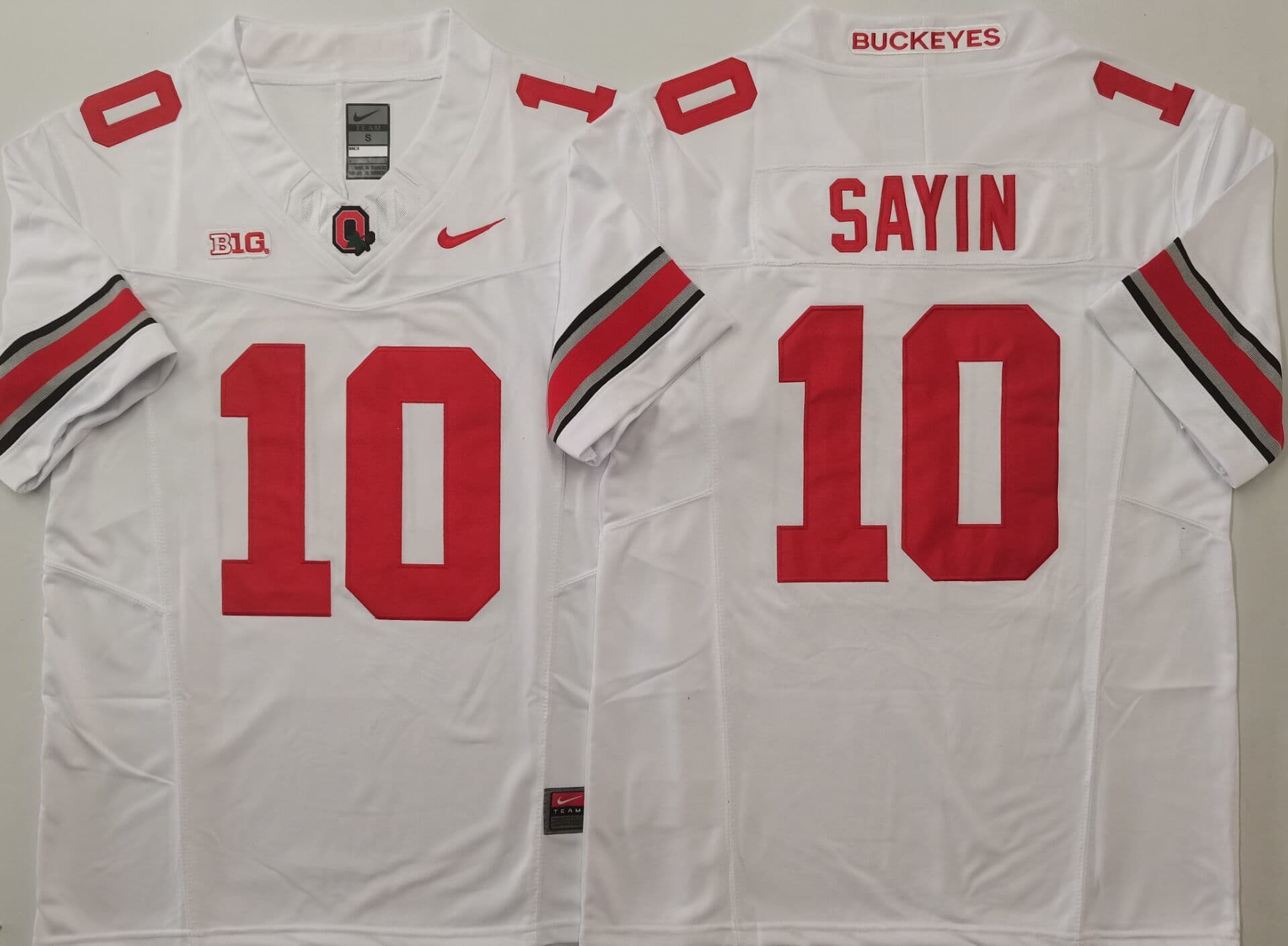 Ohio State Buckeyes White # .10 SAYIN