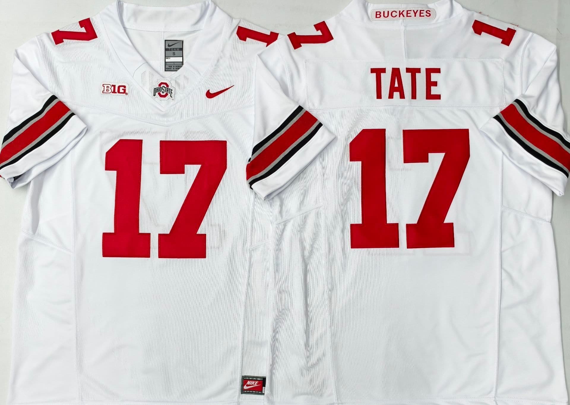 Ohio State Buckeyes White #17 TATE.