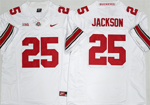 Ohio State Buckeyes White #25 JACKSON