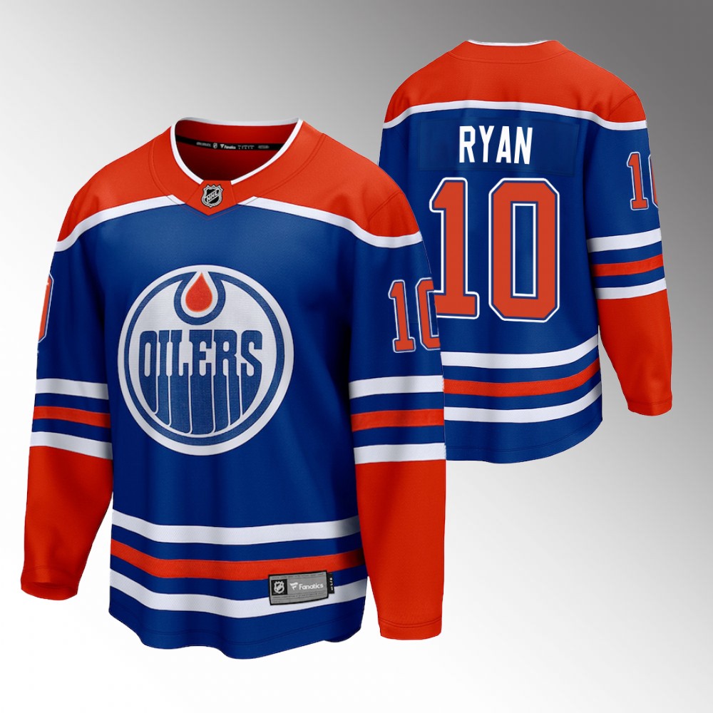 Oilers #10 Derek Ryan Royal 2022-23 Home Jersey