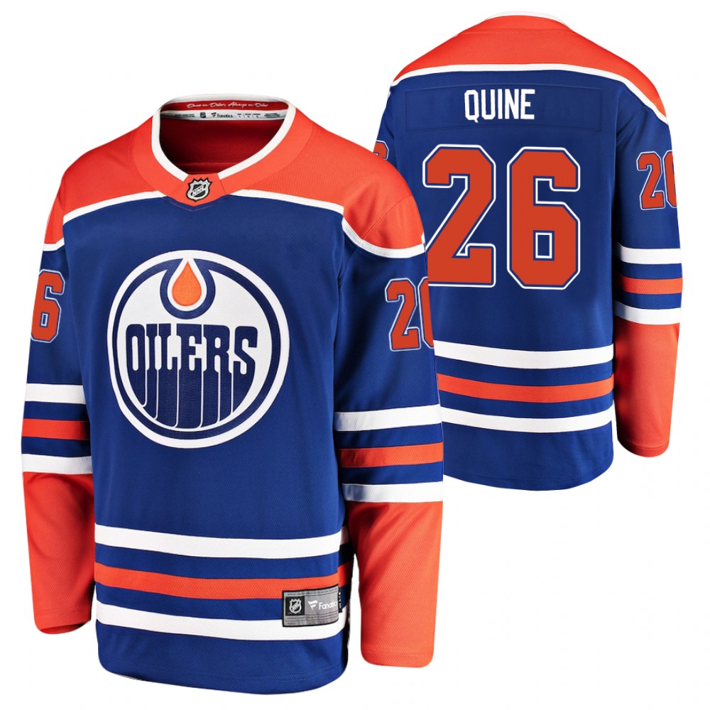 Oilers #26 Alan Quine Orange 2020-21 Home Jersey