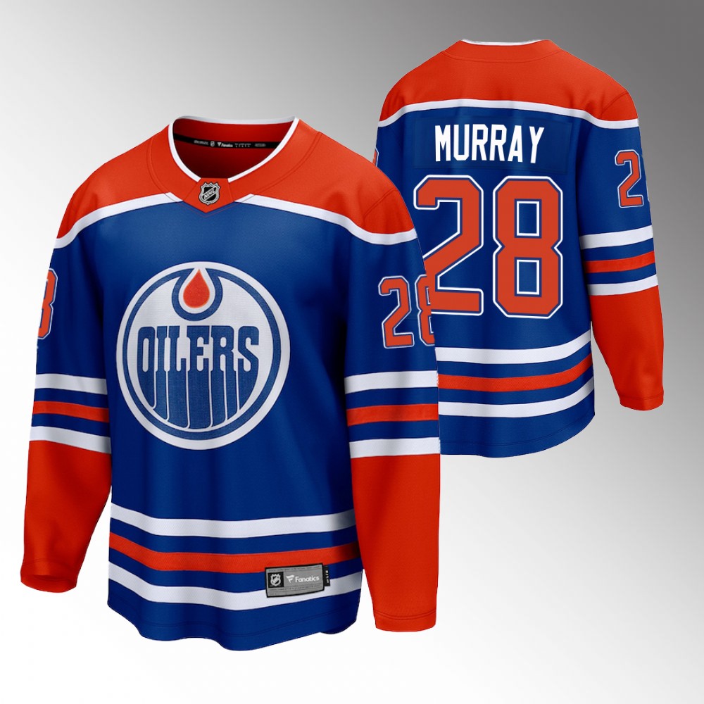 Oilers #28 Ryan Murray Royal 2022-23 Home Jersey