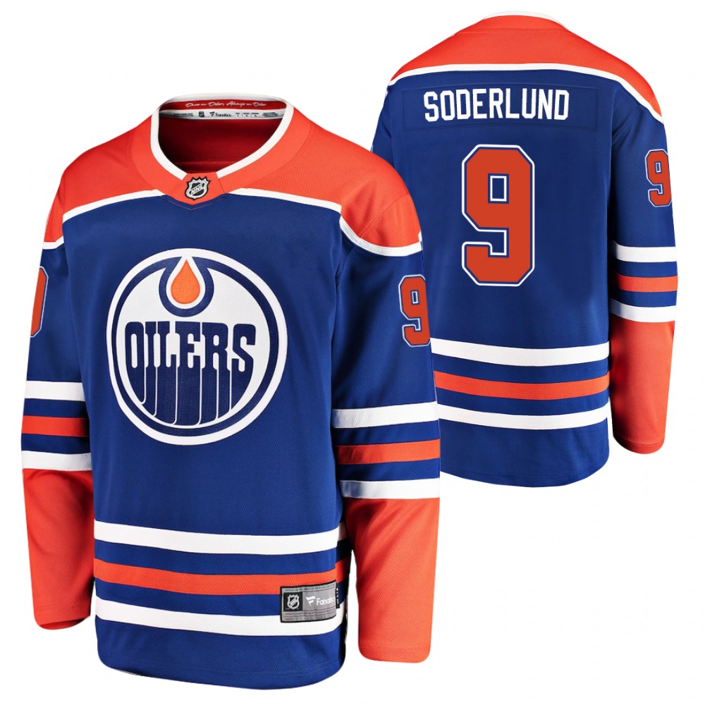 Oilers #9 Tim Soderlund Royal 2021 Alternate Jersey