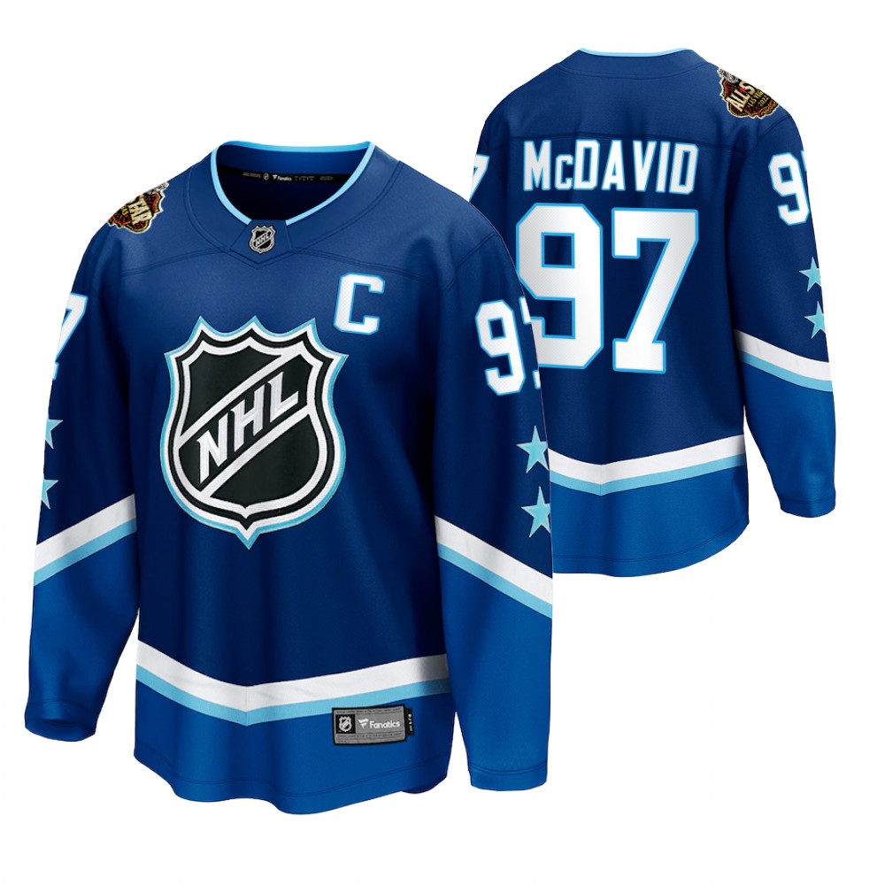 Oilers #97 Connor McDavid Blue 2022 All-Star Jersey
