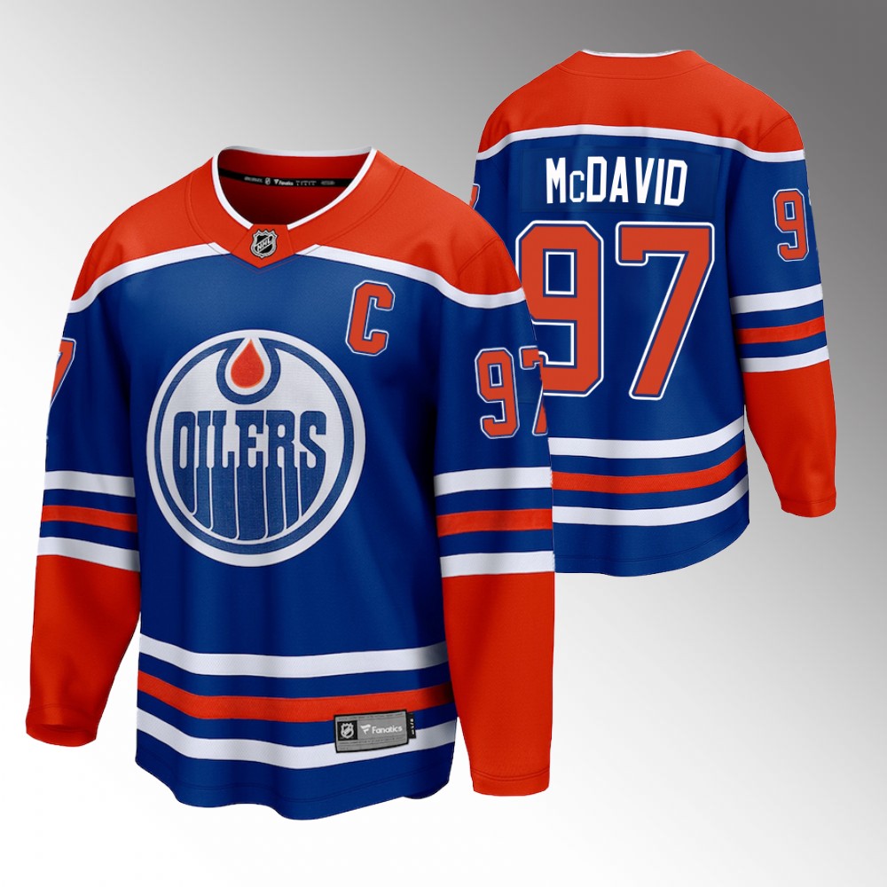 Oilers #97 Connor McDavid Royal 2022-23 Home Jersey