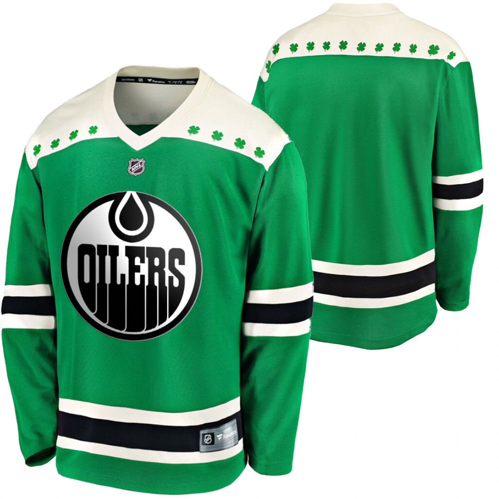 Oilers 2020 St. Patrick's Day Green Breakaway Jersey