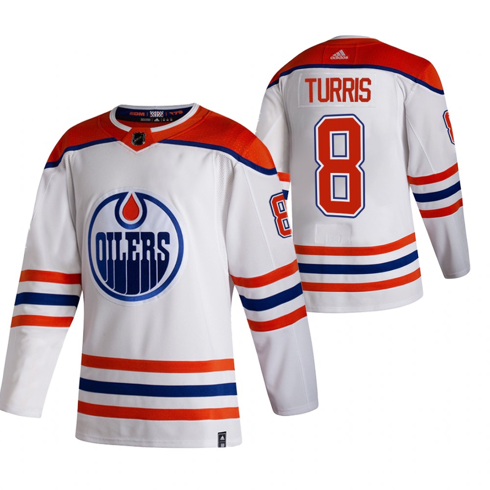 Oilers 2021 Reverse Retro #8 Kyle Turris White Jersey Special Edition Authentic