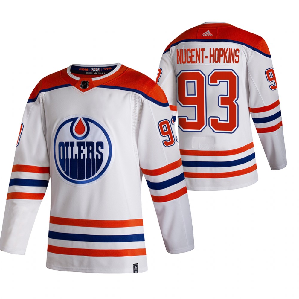 Oilers 2021 Reverse Retro #93 Ryan Nugent-Hopkins White Jersey Special Edition Authentic