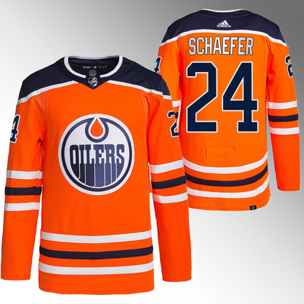 Oilers 2022 NHL Draft Reid Schaefer Orange Jersey Authentic Primegreen Home
