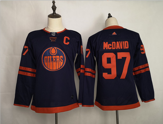 Oilers 97 Connor McDavid Navy Youth 50th Anniversary Adidas Jersey