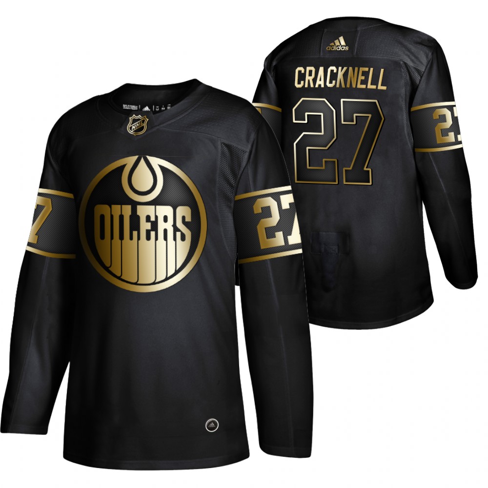 Oilers Adam Cracknell 2020 Golden Authentic Black Limited Edition Jersey