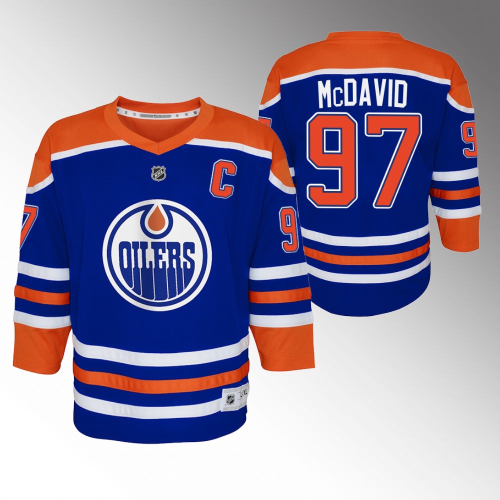 Oilers Connor McDavid 2022-23 Home Jersey Youth Replica Player