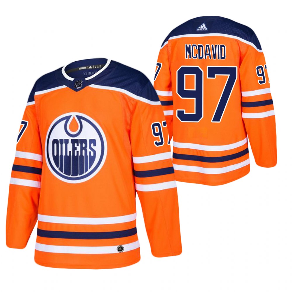 Oilers Connor McDavid Orange Authentic Home Jersey
