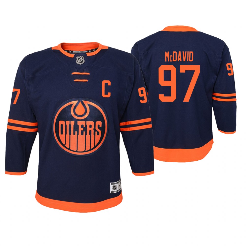 Oilers Connor McDavid Youth Premier 2019-20 Alternate Jersey