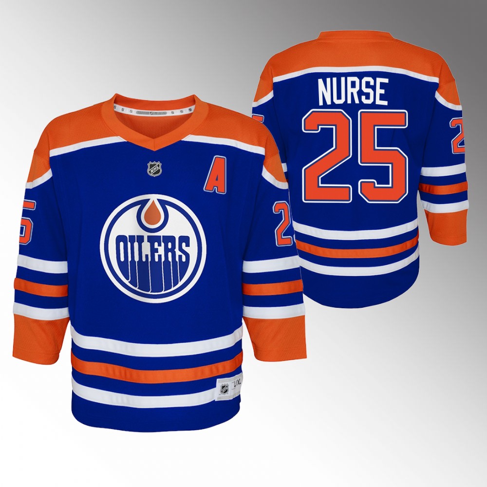 Oilers Darnell Nurse 2022-23 Home Jersey Youth Replica Player