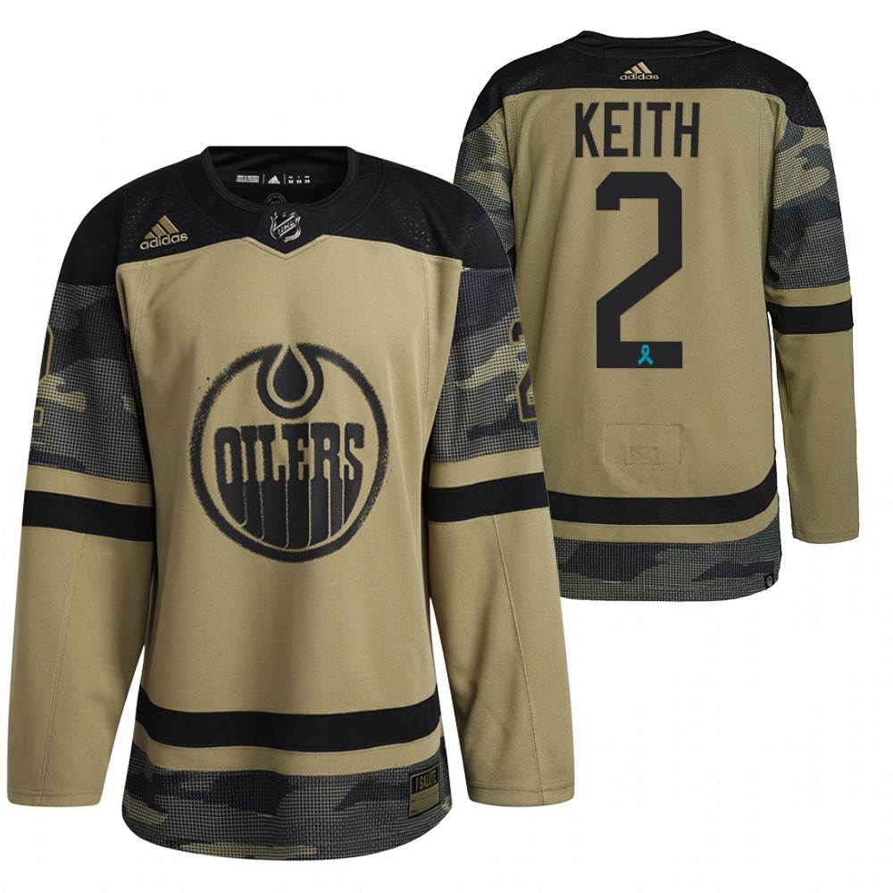 Oilers Duncan Keith Canadian Armed Force Camo 2021 CAF Night Jersey