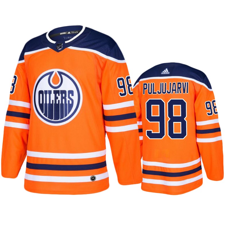 Oilers Jesse Puljujarvi Orange Home Jersey