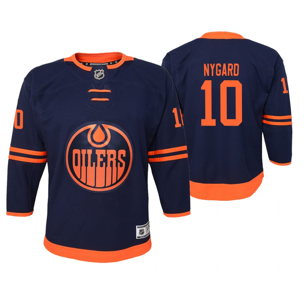 Oilers Joakim Nygard Youth Premier 2019-20 Alternate Jersey