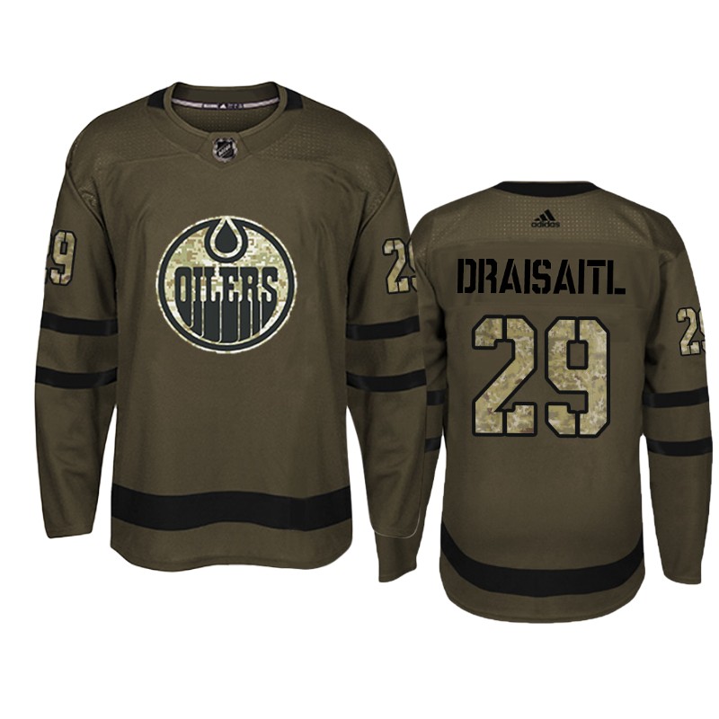 Oilers Leon Draisaitl Camo Military Jersey