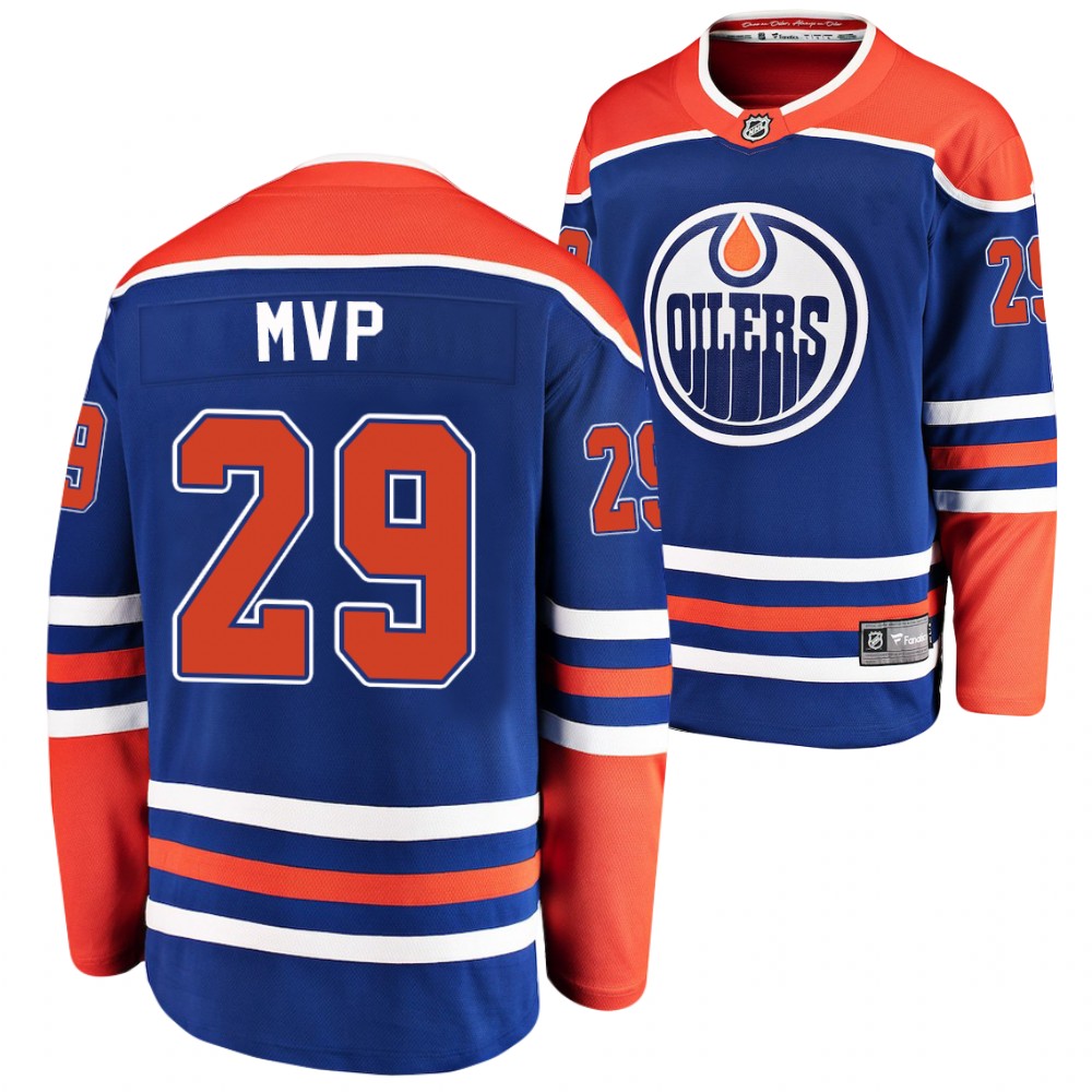 Oilers Leon Draisaitl Jersey 2020 NHL MVP Royal Alternate Special Edition Men