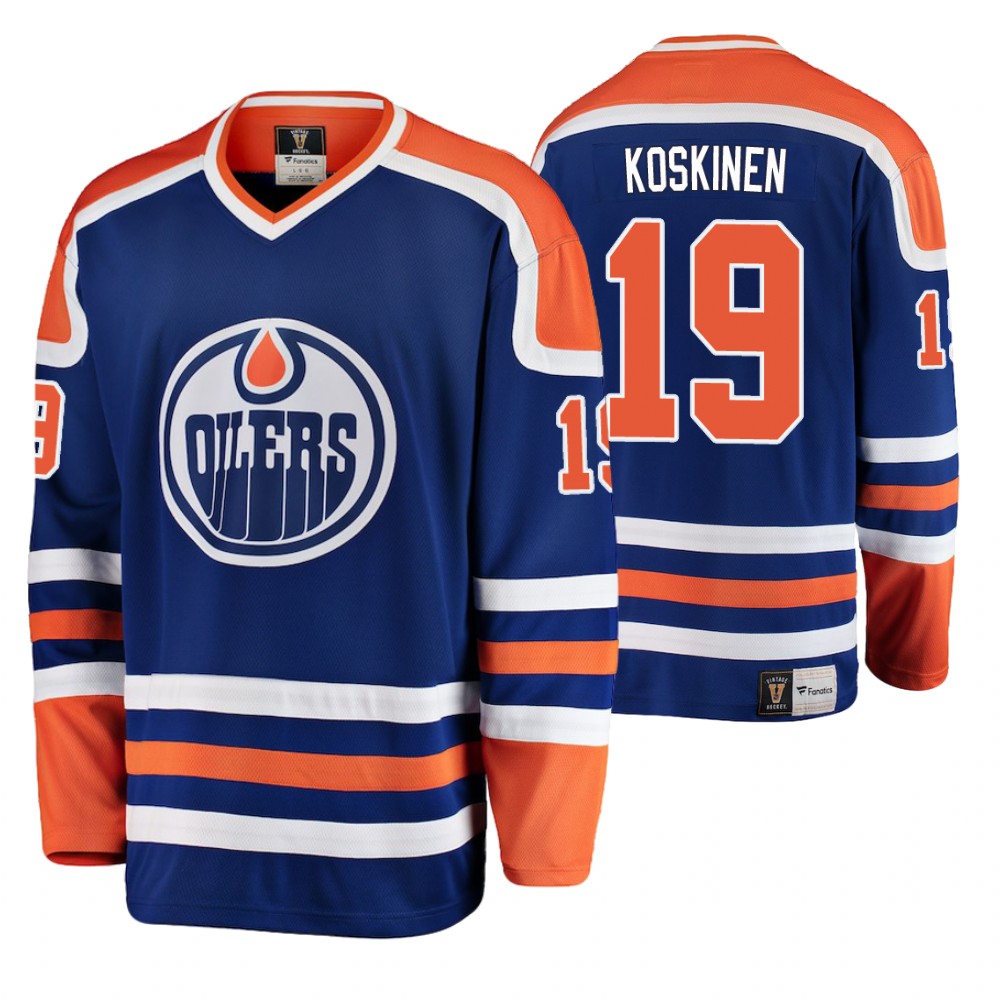 Oilers Mikko Koskinen Blue Orange Breakaway Jersey