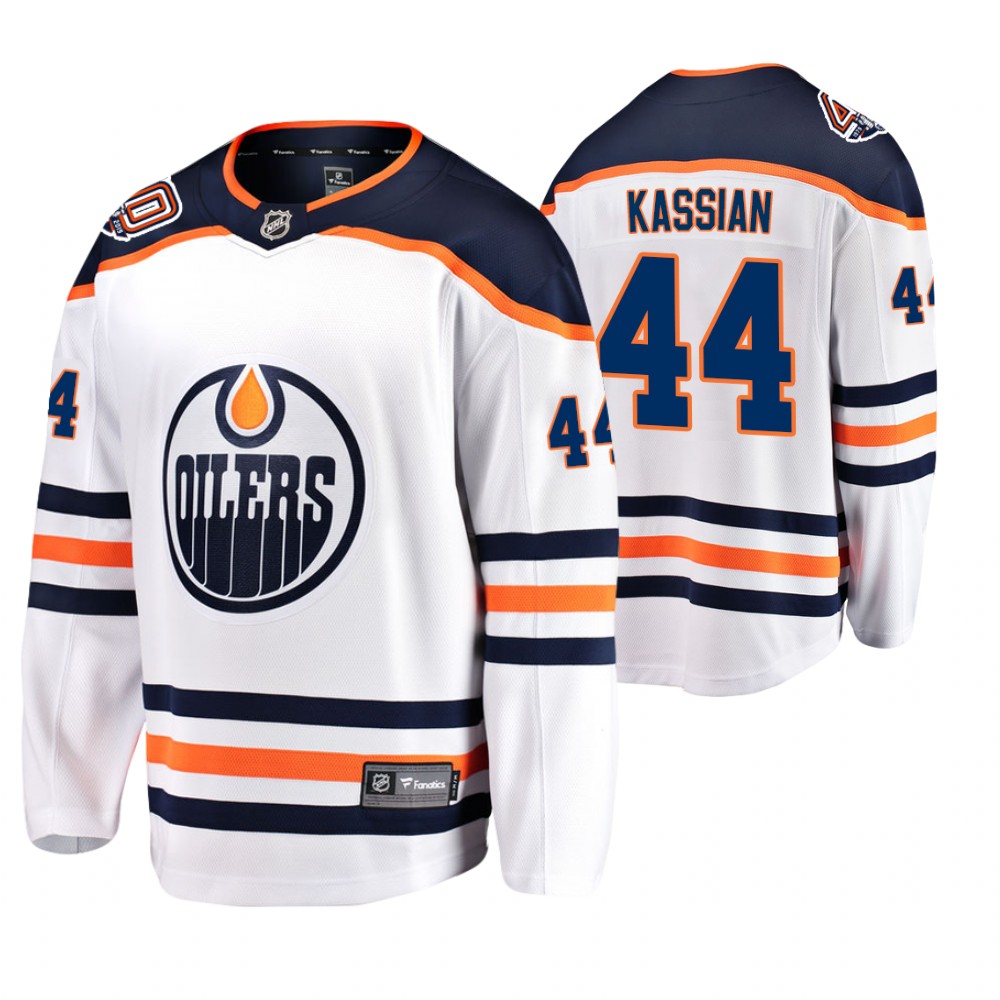 Oilers Zack Kassian White Breakaway Player 40th Anniversary Jersey