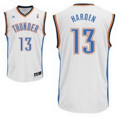 Oklahoma City Thunder #13 James Harden Revolution 30 Swingman Home Jersey
