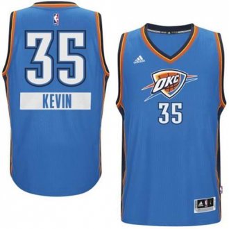 Oklahoma City Thunder #35 Kevin Durant Blue 2014-15 Christmas Day Stitched NBA Jersey