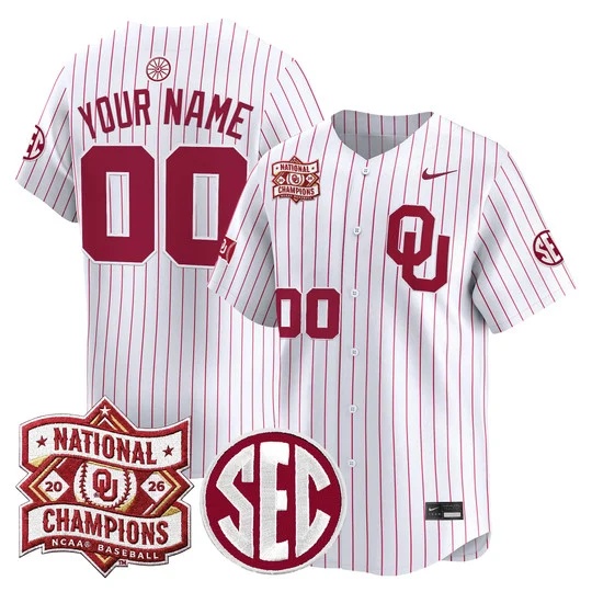 Oklahoma Sooners 2026 National Champions Patch Vapor Premier Limited Custom  Jersey - All Stitched